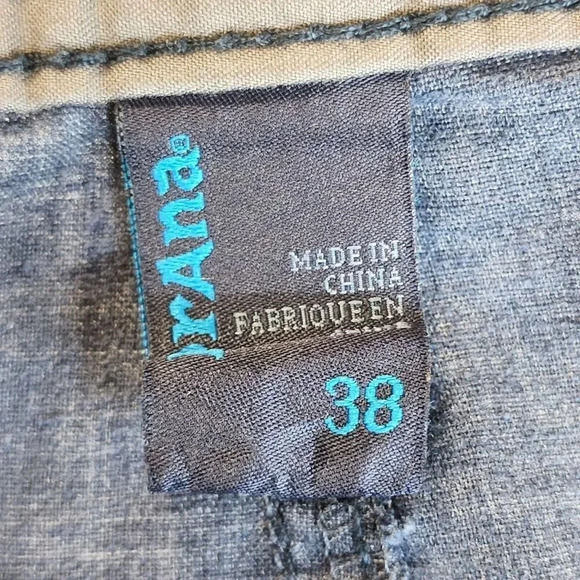 Prana Men's Heathered Blue Hemp Blend Shorts Size 38 - Picture 6 of 10